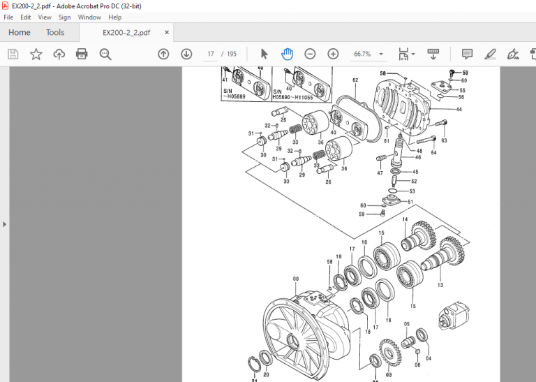 Hitachi EX200-2 EX200LC-2 Equipment Components Parts Catalog Manual Sns-Brigh10