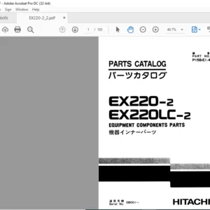 Hitachi EX220-2 EX220LC-2 Equipment Components Parts Catalog Manual