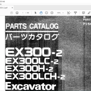 Hitachi EX300-2 EX300LC-2 EX300H-2 EX300LCH-2 Excavator Parts Catalog Manual - PDF DOWNLOAD