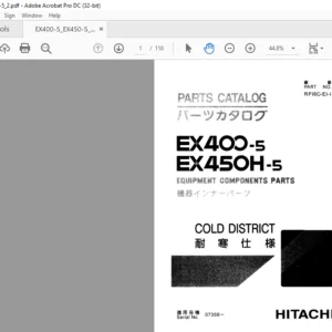 Hitachi EX400-5 EX450H-5 Equipment Components Parts Manual - PDF DOWNLOAD
