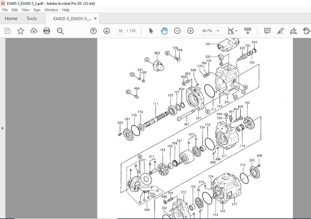 Hitachi EX400-5 EX450H-5 Equipment Components Parts Manual - PDF DOWNLOAD - Image 3