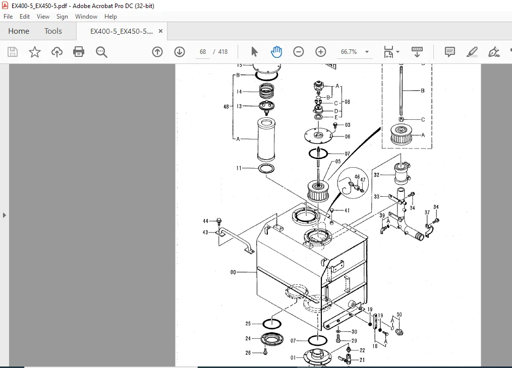 Hitachi EX400-5 EX450H-5 Excavator Parts Catalog Manual - PDF DOWNLOAD - Image 3