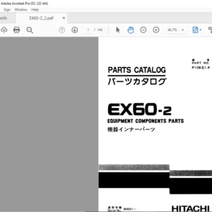 Hitachi EX60-2 Equipment Components Parts Catalog Manual - PDF DOWNLOAD