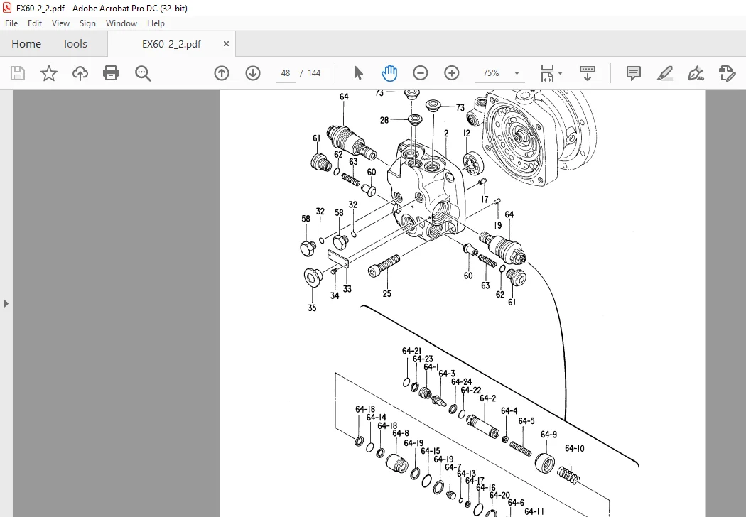 Hitachi EX60-2 Equipment Components Parts Catalog Manual - PDF DOWNLOAD - Image 3