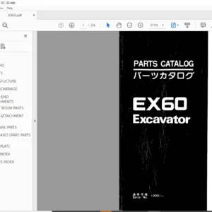 Hitachi EX60 Excavator Parts Catalogue Manual - PDF DOWNLOAD