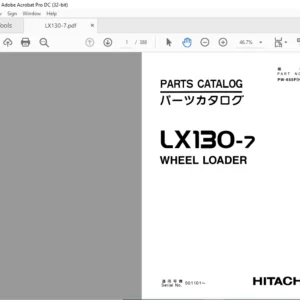 Hitachi LX130-7 Wheel Loader Parts Catalog Manual - PDF DOWNLOAD