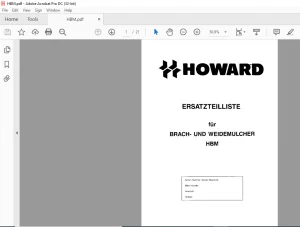 Howard HBM Spare Parts Manual - PDF DOWNLOAD