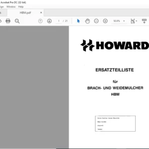 Howard HBM Spare Parts Manual - PDF DOWNLOAD