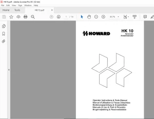 Howard HK 10 Harrovator Parts List Manual - PDF DOWNLOAD