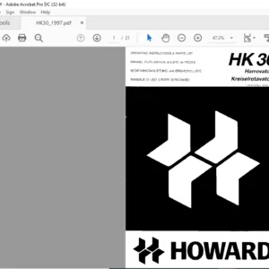 Howard HK 30 Harrovator Parts List Manual - PDF DOWNLOAD