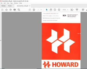 Howard KH Hydraulic Combi-Hitch Parts List Manual - PDF DOWNLOAD