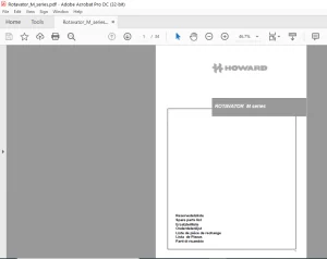 Howard ROTAVATOR M series Parts List Manual - PDF DOWNLOAD