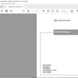 Howard ROTAVATOR M series Parts List Manual - PDF DOWNLOAD