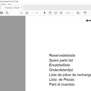 Howard Rotavator 700 Spare Parts Manual - PDF DOWNLOAD