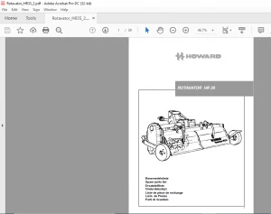 Howard Rotavator HR 35 Spare Parts List Manual - PDF DOWNLOAD