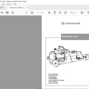 Howard Rotavator HR 35 Spare Parts List Manual - PDF DOWNLOAD