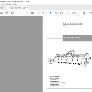 Howard Rotavator HR 51 Spare Parts List Manual - PDF DOWNLOAD