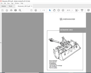 Howard Rotavator HR12 Parts Manual - PDF DOWNLOAD