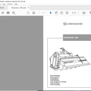 Howard Rotavator HR3 Spare Parts List Manual - PDF DOWNLOAD