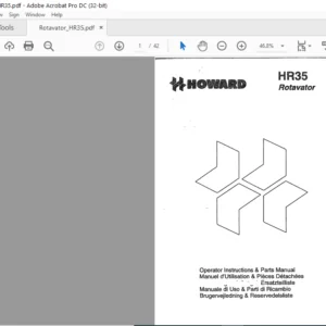 Howard Rotavator HR35 Operating Instructions & Parts Manual - PDF DOWNLOAD