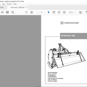 Howard Rotavator HR8 Spare Parts Manual - PDF DOWNLOAD