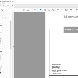 Howard Rotavator P Series Spare Parts Manual - PDF DOWNLOAD