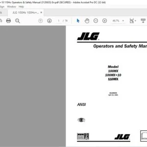 JLG 100Hx 100Hx+10 110Hx Operators & Safety Manual (3120635)-PDF DOWNLAD En