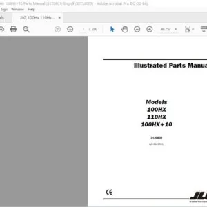 JLG 100Hx 110Hx 100HX+10 Parts Manual (3120801) - PDF DOWNLOAD  (En)