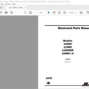 JLG 100Hx 110Hx 110Hxer 100HX+6 Parts Manual (3120637) - PDF DOWNLOAD
