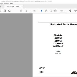 JLG 100Hx 110Hx 110Hxer 100HX+6 Parts Manual (3120637) - PDF DOWNLOAD En