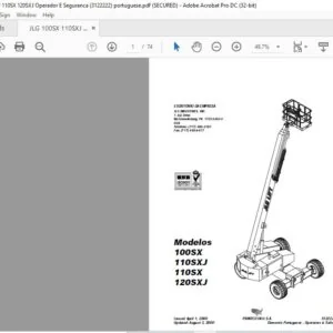 JLG 100SX 110SXJ 110SX 120SXJ Manuel D'Utilisation Et De Securite (3122224)- PDF DOWNLOAD french