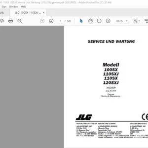 JLG 100SX 110SXJ 110SX 120SXJ Service Und Wartung (3122229) -  PDF DOWNLOAD german