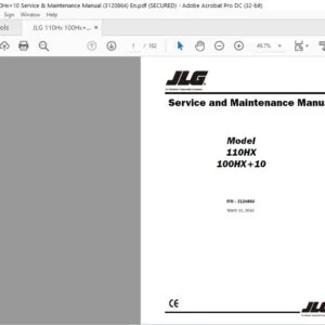 JLG 110Hx 100Hx+10 Service & Maintenance Manual (3120864) - PDF DOWNLOAD