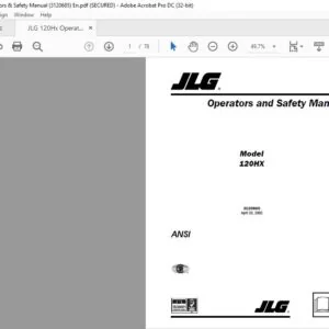 JLG 120Hx Operators & Safety Manual (3120685) - PDF DOWNLOAD En