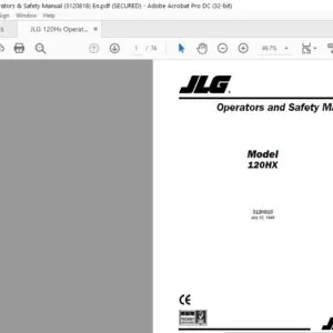 JLG 120Hx Operators & Safety Manual (3120818) - PDF DOWNLOAD