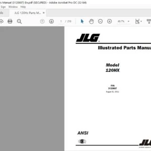 JLG 120Hx Parts Manual (3120687) - PDF DOWNLOAD