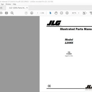 JLG 120Hx Parts Manual (3120820) - PDF DOWNLOAD (Eng)