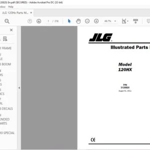 JLG 120Hx Parts Manual (3120820) - PDF DOWNLOAD En