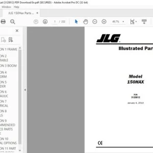 JLG 150Hax Parts Manual (3120812)- PDF Download