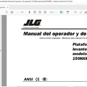 JLG 150Hax plataformas  de levante Con Pluma Modelos Manual de Operador y De seguridad  (3122490) - PDF DOWNLOAD spanish