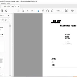 JLG 24RS 24RSJ Parts Manual (3121288)  - PDF DOWNLOAD (Eng)