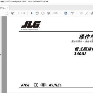 JLG 340AJ Operation and Safety Manual (3123283) - PDF DOWNLOAD (Chinese)