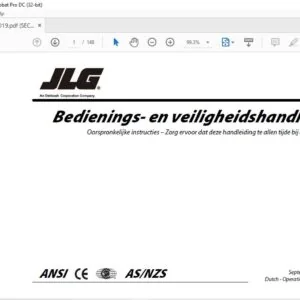 JLG 340AJ PVC 2001 Bedienings- en veiligheidshandleiding (31216019)-PDF DOWNLOAD (dutch)