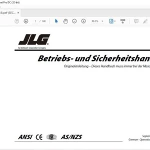 JLG 340AJ PVC 2001 Betriebs- und Sicherheitshandbuch (31216018)- PDF DOWNLOAD german_