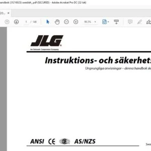 JLG 340AJ PVC 2001 Instruktions- Och Sakerhetshandbok (31216023)-PDF DOWNLOAD (swedish)