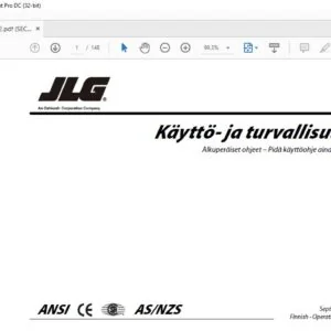 JLG 340AJ PVC 2001 Kaytto- ja Turvallisuusohje (31216022)- PDF DOWNLOAD ( finnish)