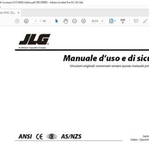 JLG 340AJ PVC 2001 Manuale D' Uso e di sicurezza (31216020) -PDF DOWNLOAD italian