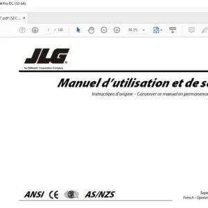 JLG 340AJ PVC 2001 Manuel D' Utilisation Et De Securite (31216017) -PDF DOWNLOAD (french )