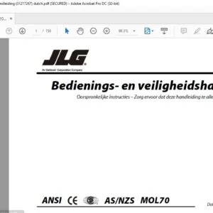 JLG 340AJ PVC 2007 Bedienings- en veiligheidshandleiding (31217267)- PDF DOWNLOAD dutch