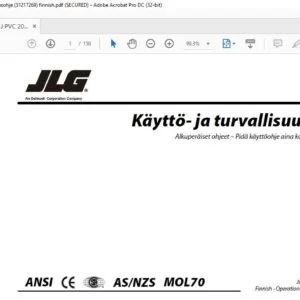 JLG 340AJ PVC 2007 Käyttö- ja turvallisuusohje (31217269)-PDF DOWNLOAD ( finnish)